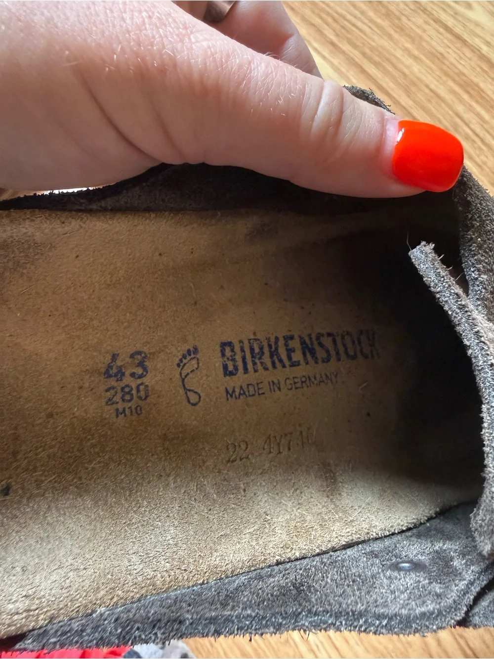 Birkenstock Dark Brown Suede Slip-On Clog with Buckle